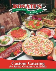Menu PDF Rosati S Pizza